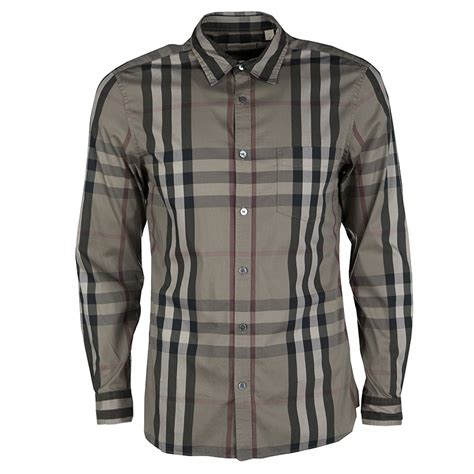 authentic burberry shirt|authentic burberry shirt olive green.